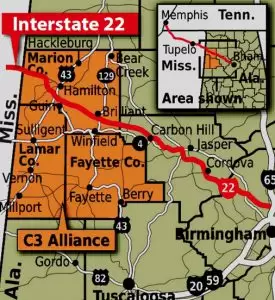 I-22 Map