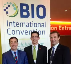Dr. Art Tipton of Southern Research, Joseph Burchfield of the Alabama Department of Commerce and Carter Wells of HudsonAlpha were part of the Alabama delegation at the 2014 BIO International Convention.