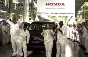 Honda's Alabama plant built its first Pilot SUV on Apr. 27, 2004, the day it launched production on Line No. 2 at the facility.
