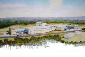 An artist’s sketch of the Long-Range Strike Systems cruise missile annex under construction at Lockheed Martin's Pike County  facility.