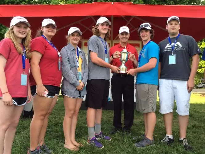 The student team from Russellville beat out more than 100 competitors to win first place in the 2015 Team America Rocketry Challenge, the world's largest rocketry competition.