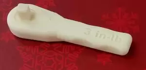 This tool was made on the International Space Station using a 3-D printer.