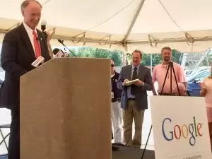 Gov. Bentley speaks at Google's announcement that it will build a $600 million data center in Alabama.