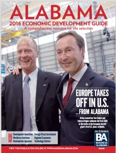The cover of Business Alabama's 2016 Economic Development Guide features top Airbus executives.