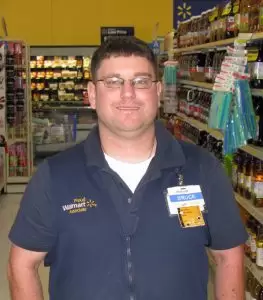 Bruce Matlock, 30, spent eight years in the Marines and served in both Iraq and Afghanistan, before joining Walmart's location in Sumiton.