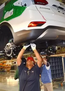 Hyundai invested $52 million at its Alabama assembly plant to prepare for production of the Santa Fe Sport. (Image: Hyundai)