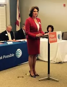 Angela Till, deputy secretary of the Alabama Department of Commerce, spoke at the Prattville event.